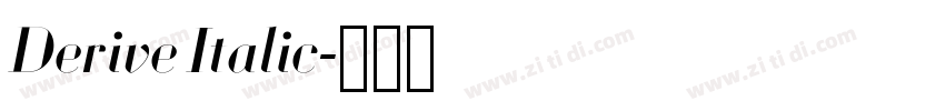 Derive Italic字体转换